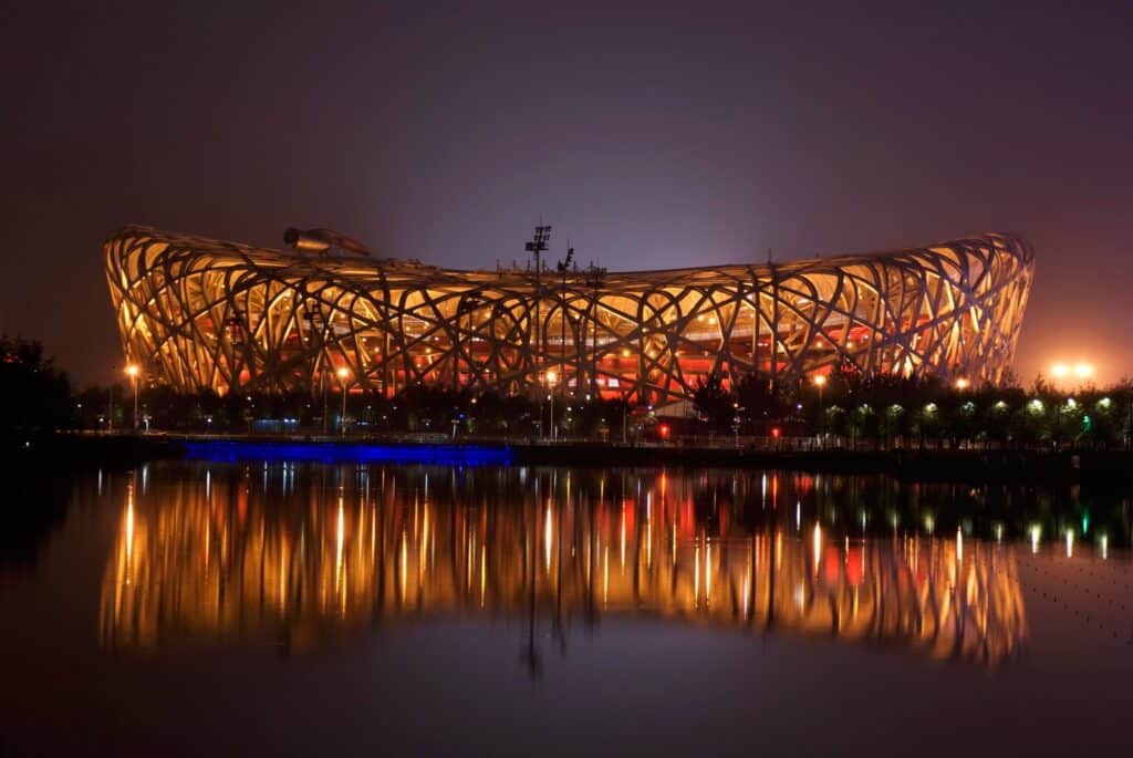 Nationalstadion von China in Peking bei Nacht. 23. September 2009. Foto Depositphotos.com